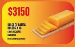 Dulcor - DULCE DE BATATA