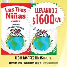 Las Tres Niñas - LECHE LAS TRES NIÑAS BRK 1LT.