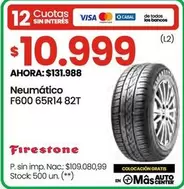 Firestone - Neumático F600 65R14 82T