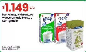 vida - Leche larga entera y descremada