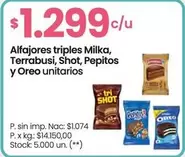 Tri - Alfajores triples, Shot, Pepitos y Oreo unitarios