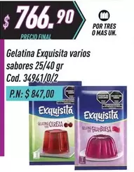 Exquisita - Gelatina varios sabores 25/40 gr