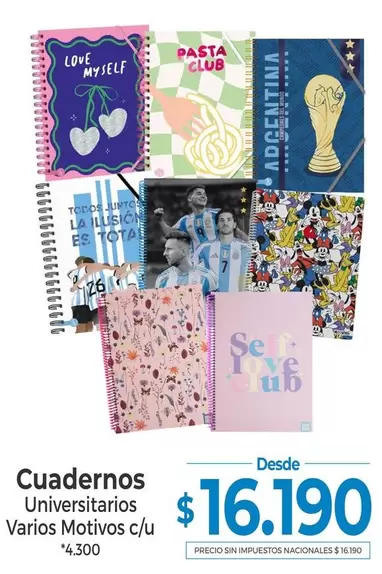 Love - Cuadernos Universitarios Varios Motivos c/u