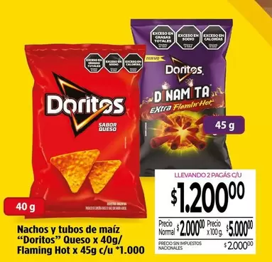 Doritos - Nachos y tubos de maíz
