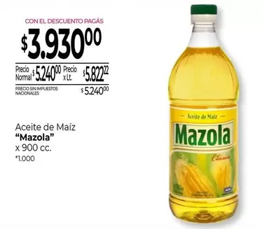 Mazola - Aceite de Maíz