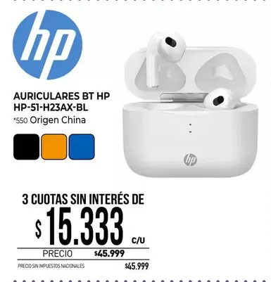 HP - AURICULARES BT  -51-H23AX-BL