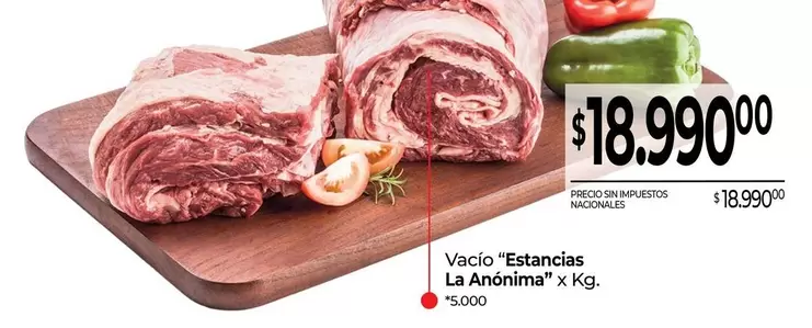 La Anónima - Vacio "Estancias " x Kg.