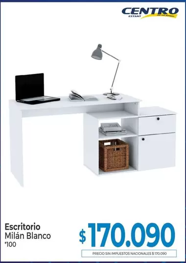 Milán - Escritorio  Blanco
