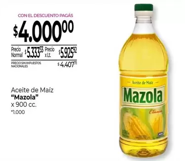 Mazola - Aceite de Maíz