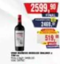 VINHO RESERVADO MALBEC 1 X 750 ML