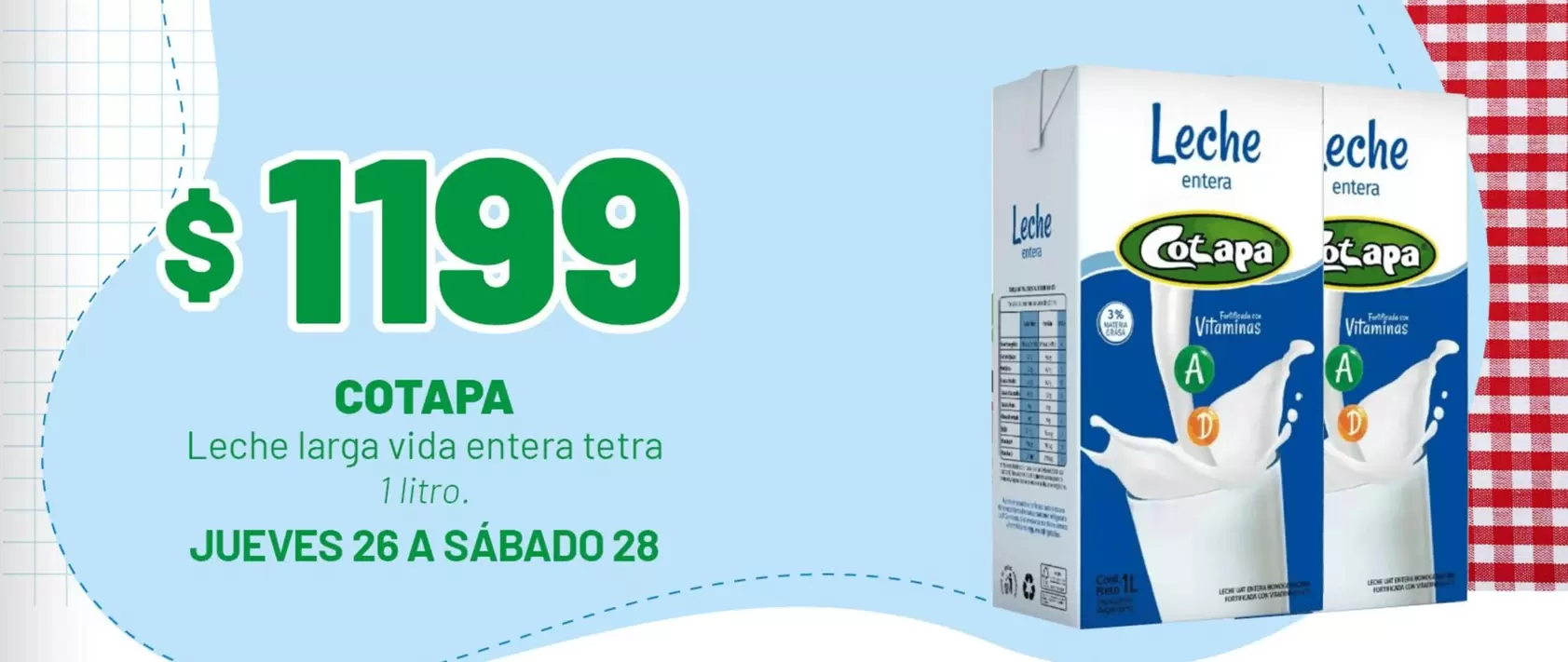 vida - Leche larga  entera tetra