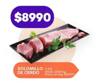 X$ - SOLOMILLO DE CERDO