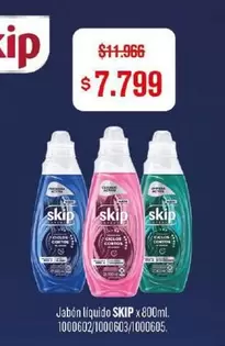 Skip - Jabón líquido SKIP x 800ml. 1000602/1000603/1000605.