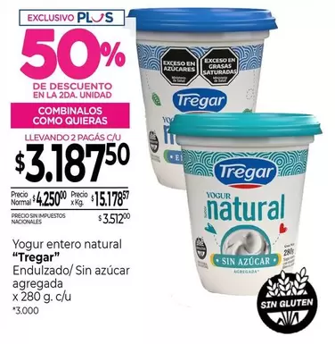 Tregar - Yogur entero natural