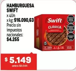 Swift - HAMBURGUESA x 4Un