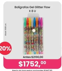 Flow - Bolígrafos Gel Glitter