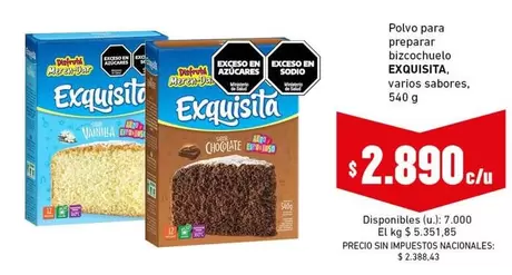 Exquisita - Bizcochuelo