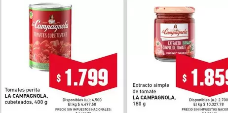 La Campagnola - Tomates perita, cubeteados