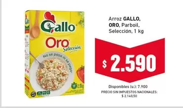 Gallo - Arroz, Parboil, Selección