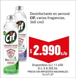 Cif - Desinfectante en aerosol