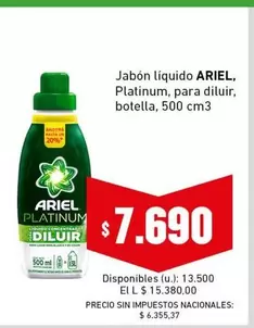Ariel - Jabón líquido, para diluir, botella, 500 cm3