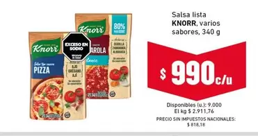 Knorr - Salsa lista