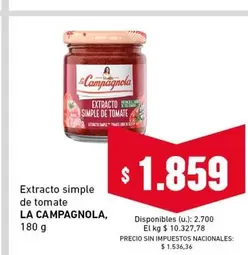 La Campagnola - Extracto simple de tomate