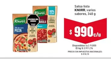Knorr - Salsa lista