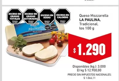 La paulina - Queso Mozzarella