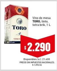 Toro - Vino de mesa