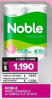 Noble - PAPEL HIGIENICO