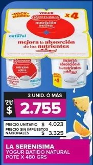 X$ - YOGUR BATIDO NATURAL