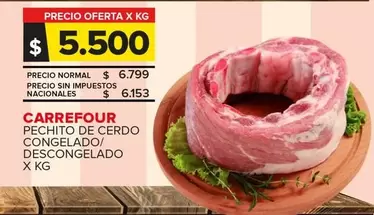 Carrefour - PECHITO DE CERDO CONGELADO/ DESCONGELADO