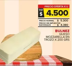 X$ - QUESO MOZZARELLA EN TROZO