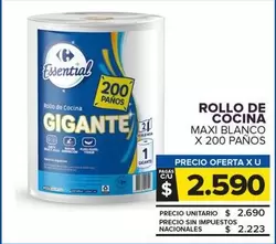 Gigante - ROLLO DE COCINA MAXI BLANCO