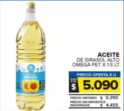 X$ - ACEITE DE GIRASOL ALTO OMEGA PET
