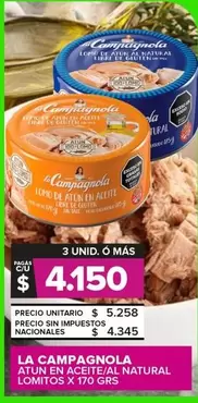 La Campagnola - ATUN EN ACEITE/AL NATURAL