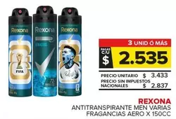 Rexona - ANTITRANSPIRANTE MEN VARIAS FRAGANCIAS AERO