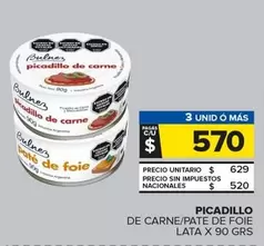 X$ - PICADILLO DE CARNE/PATE DE FOIE
