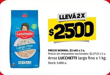 Lucchetti - Arroz LUCCHETTI largo fino x 1 kg