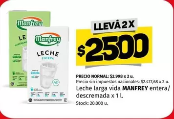 Manfrey - Leche entera/ descremada