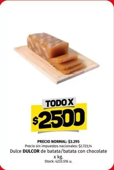 Dulcor - Dulce de batata/batata con chocolate