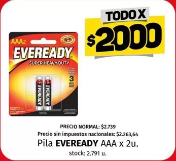 Eveready - AAA x 2u