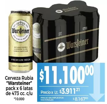 Warsteiner - Cerveza Rubia