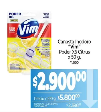 Vim - Poder X6 Citrus