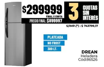 Drean - Heladera Cód:86526