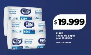 Elite - Toalla de papel plus 10x250u