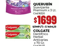Colgate - Suavizante Premium