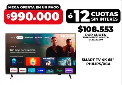 Philips - SMART TV 4K 65"