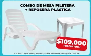 Salta - MESA PILETERA + REPOSERA PLÁSTICA